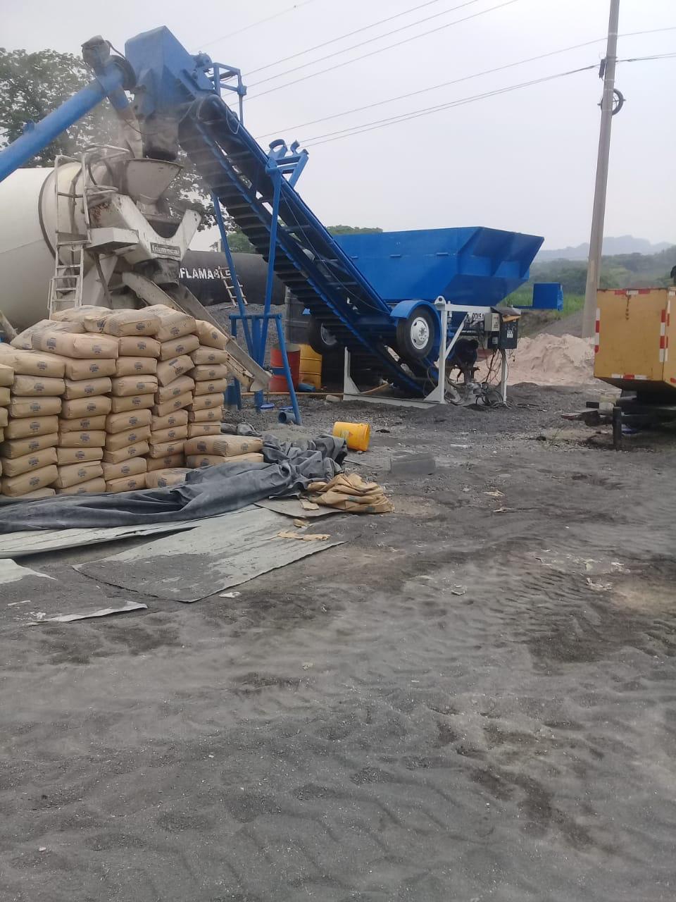 Equipo de preparación de concreto en campo